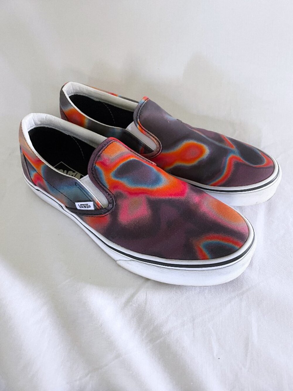 Vans Men's sz 10 Canvas 721356 Dark Aura Multi-Color Slip-On Classic Skate Shoes